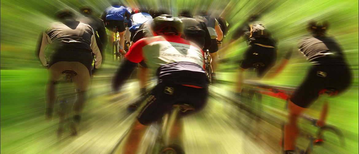 Bicycle Group with Helmets